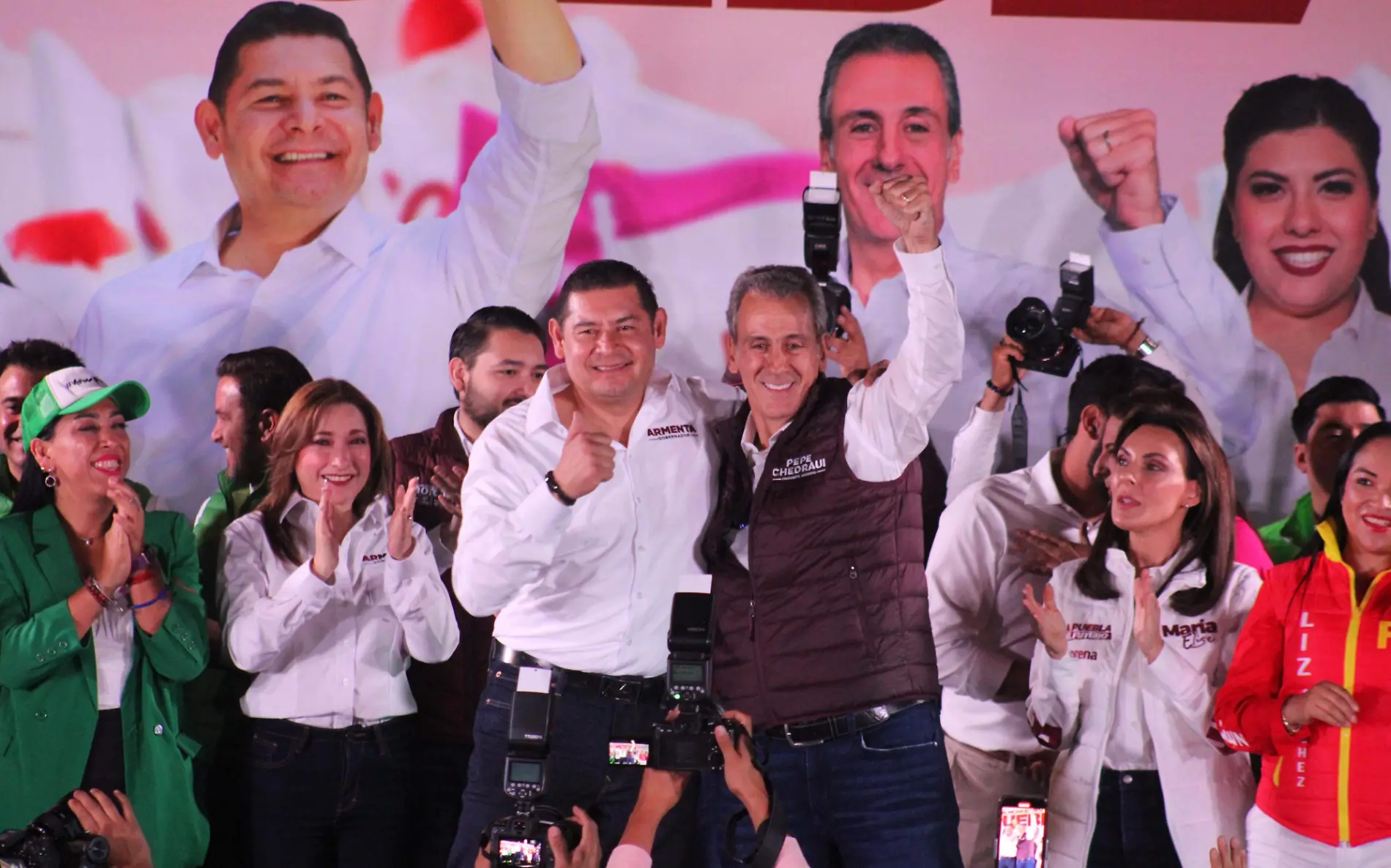 Alejandro Armenta y José Chedraui arrancan sus campañas desde el Centro Histórico de Puebla